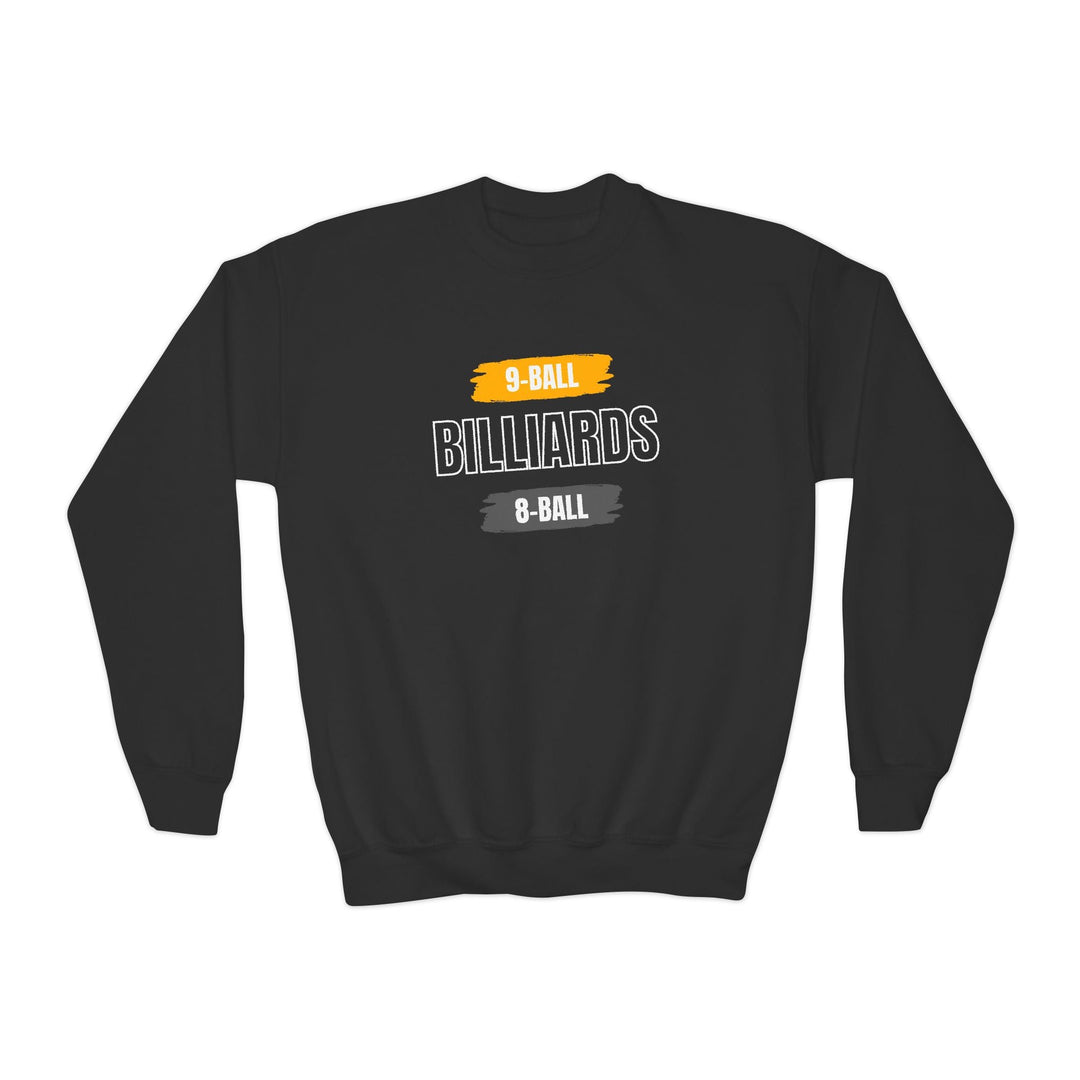 9 - Ball - Billiards - 8 Ball - Unisex Youth Crewneck Sweatshirt - BFLY BILLIARDS