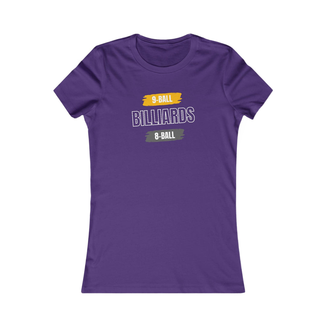 9 - Ball - Billiards - 8 Ball - Women's Fitted Tee - BFLY BILLIARDS