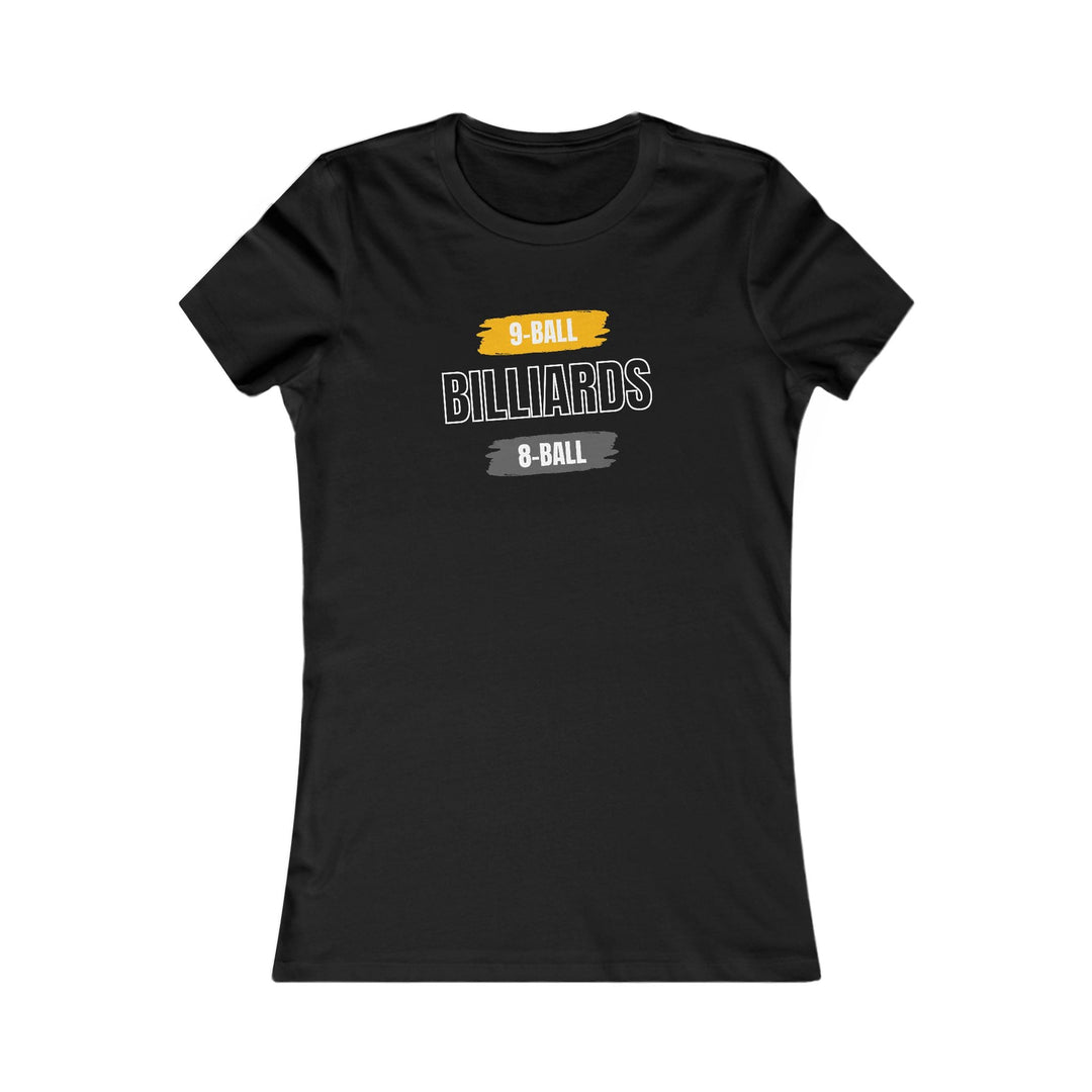 9 - Ball - Billiards - 8 Ball - Women's Fitted Tee - BFLY BILLIARDS