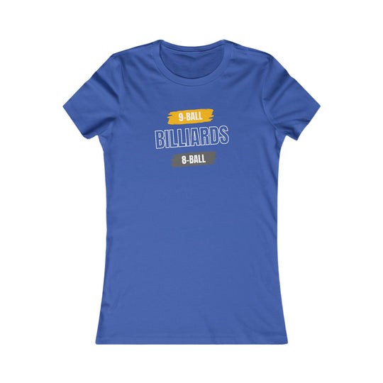 9 - Ball - Billiards - 8 Ball - Women's Fitted Tee - BFLY BILLIARDS