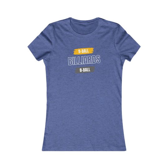 9 - Ball - Billiards - 8 Ball - Women's Fitted Tee - BFLY BILLIARDS