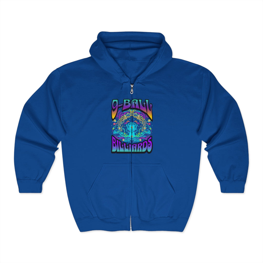 9 - Ball Billiards in Space - Full Zip Hoodie - BFLY BILLIARDS