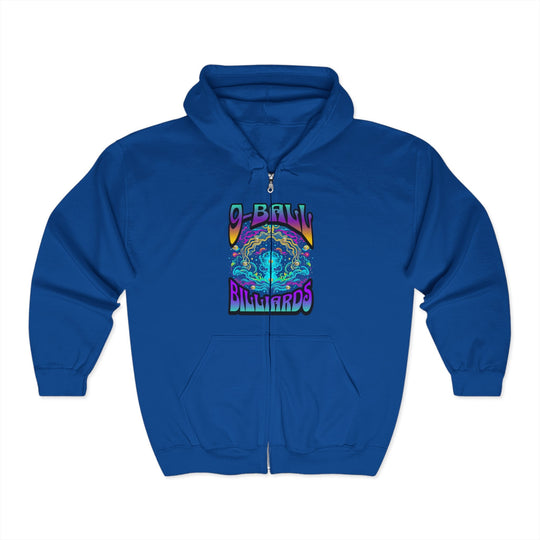9 - Ball Billiards in Space - Full Zip Hoodie - BFLY BILLIARDS