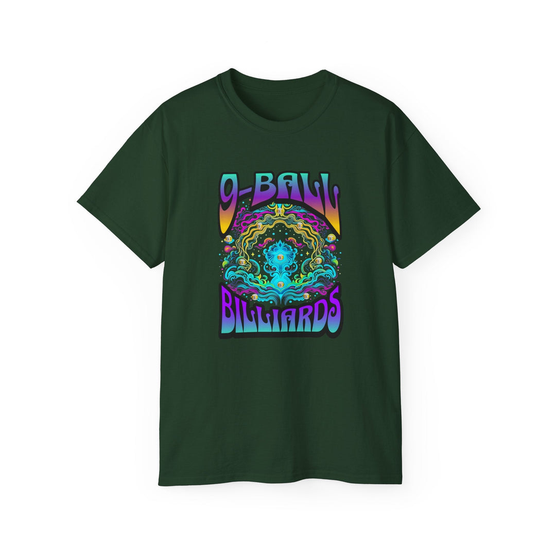 9 - Ball Billiards in Space - Unisex Cotton T-Shirt - BFLY BILLIARDS