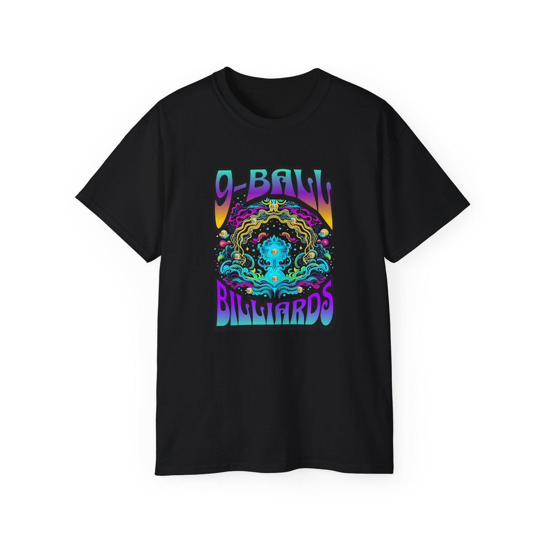 9 - Ball Billiards in Space - Unisex Cotton T-Shirt - BFLY BILLIARDS