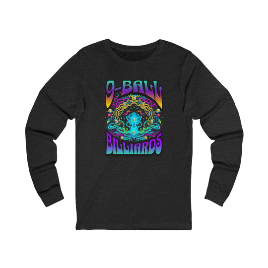 9 - Ball Billiards in Space - Unisex Long Sleeve Tee - BFLY BILLIARDS
