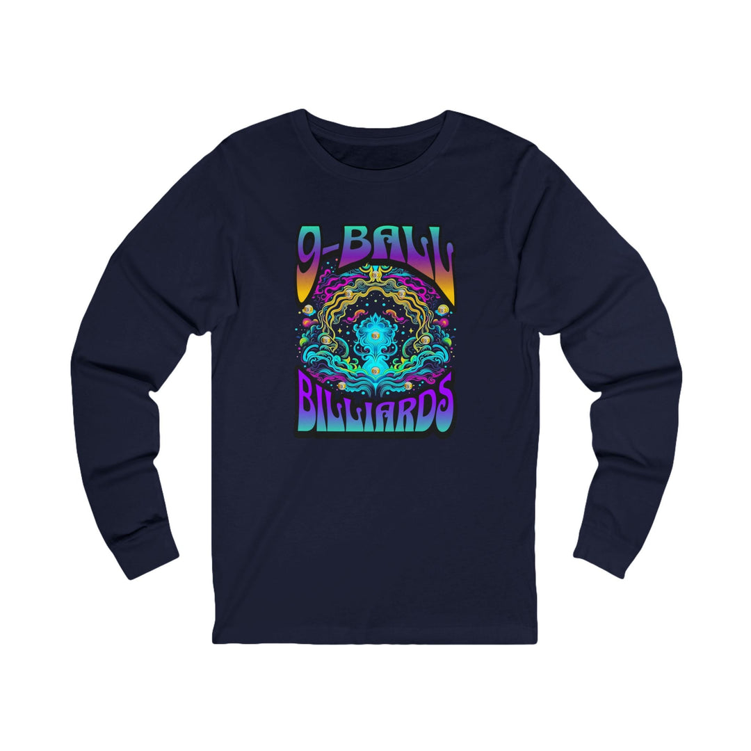 9 - Ball Billiards in Space - Unisex Long Sleeve Tee - BFLY BILLIARDS