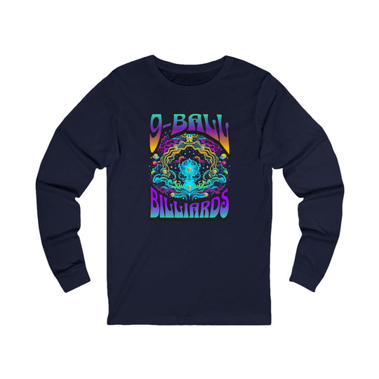 9 - Ball Billiards in Space - Unisex Long Sleeve Tee - BFLY BILLIARDS