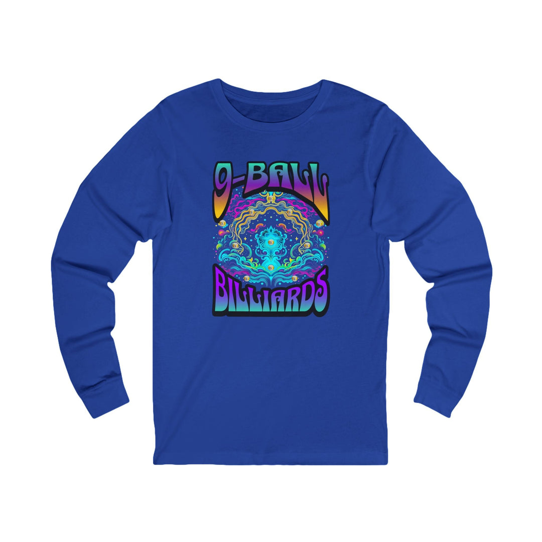 9 - Ball Billiards in Space - Unisex Long Sleeve Tee - BFLY BILLIARDS