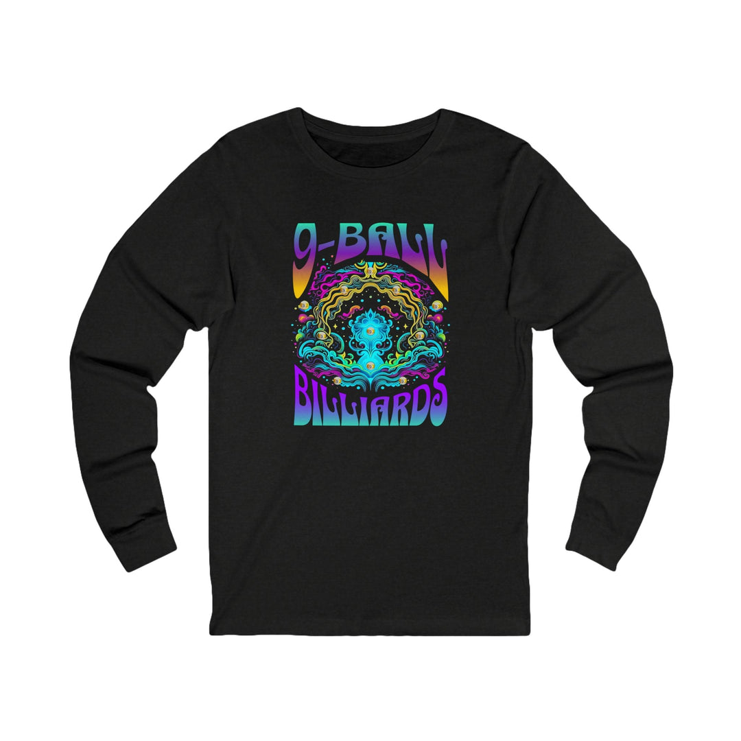 9 - Ball Billiards in Space - Unisex Long Sleeve Tee - BFLY BILLIARDS