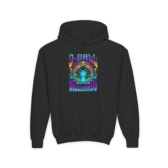 9 - Ball Billiards in Space - Unisex Youth Pullover Hoodie - BFLY BILLIARDS