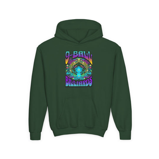 9 - Ball Billiards in Space - Unisex Youth Pullover Hoodie - BFLY BILLIARDS