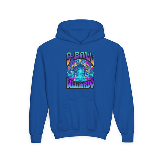 9 - Ball Billiards in Space - Unisex Youth Pullover Hoodie - BFLY BILLIARDS