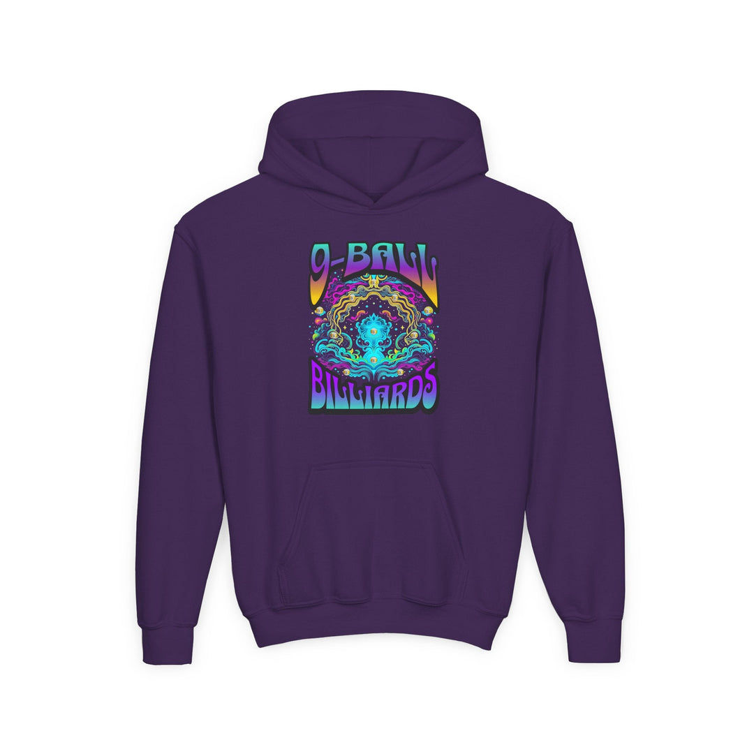 9 - Ball Billiards in Space - Unisex Youth Pullover Hoodie - BFLY BILLIARDS