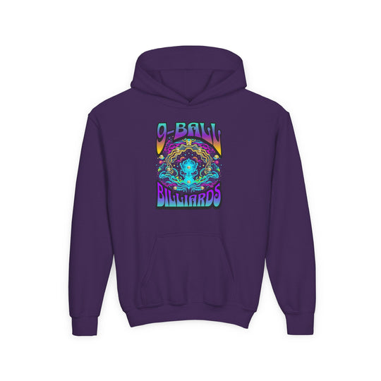 9 - Ball Billiards in Space - Unisex Youth Pullover Hoodie - BFLY BILLIARDS