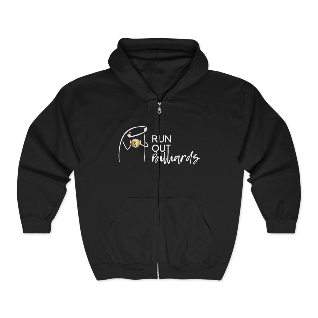 9 Ball Run Out Billiards - Full Zip Hoodie - BFLY BILLIARDS