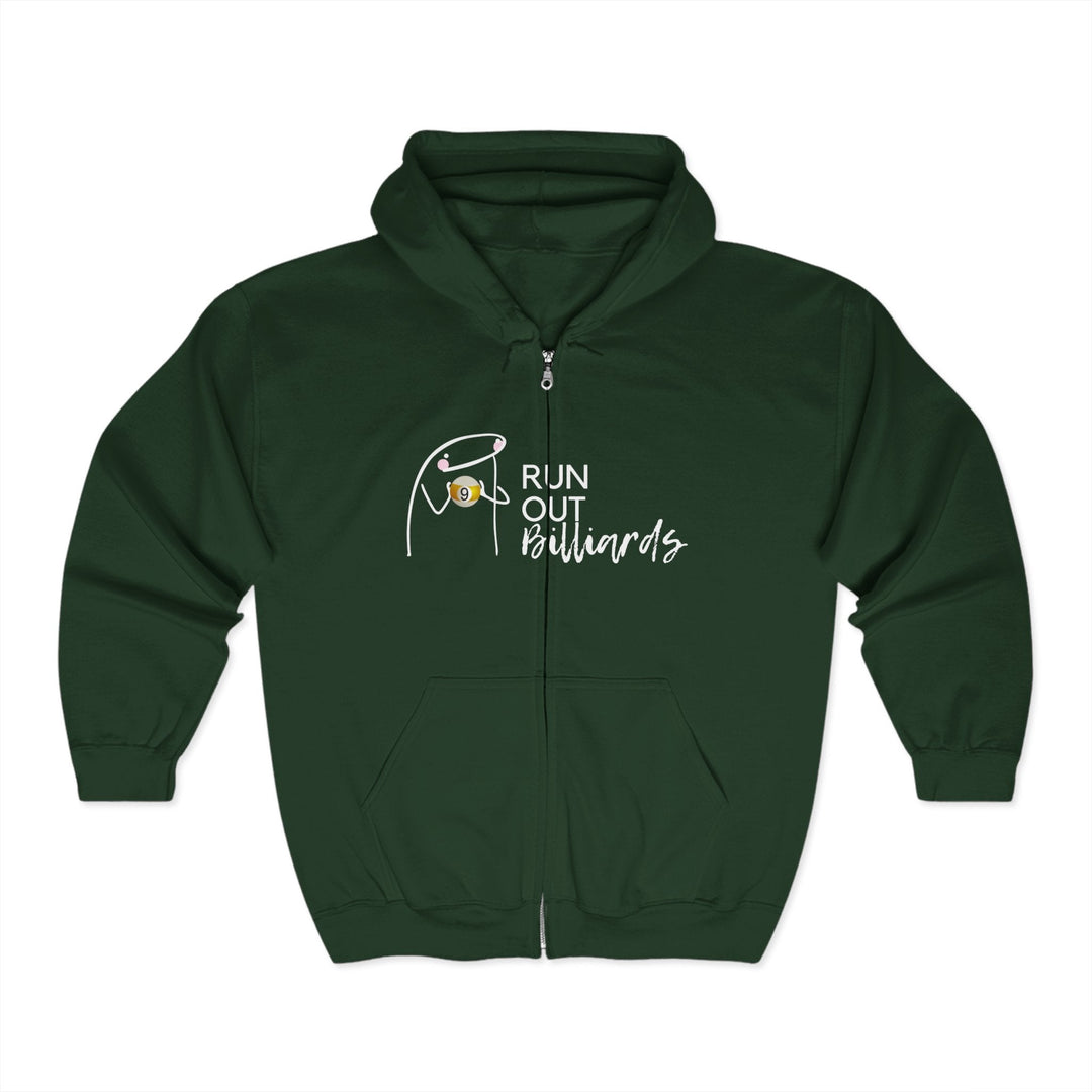 9 Ball Run Out Billiards - Full Zip Hoodie - BFLY BILLIARDS
