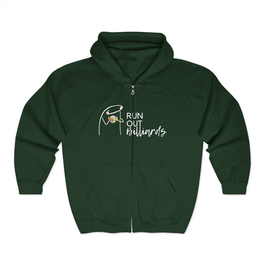 9 Ball Run Out Billiards - Full Zip Hoodie - BFLY BILLIARDS