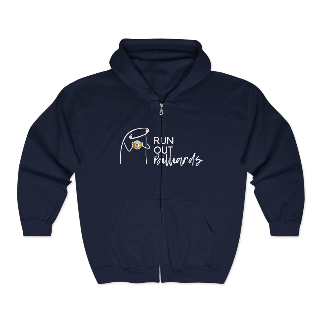 9 Ball Run Out Billiards - Full Zip Hoodie - BFLY BILLIARDS