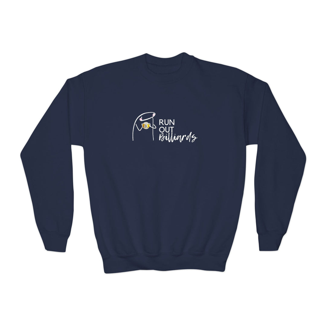 9 Ball Run Out Billiards - Unisex Youth Crewneck Sweatshirt - BFLY BILLIARDS