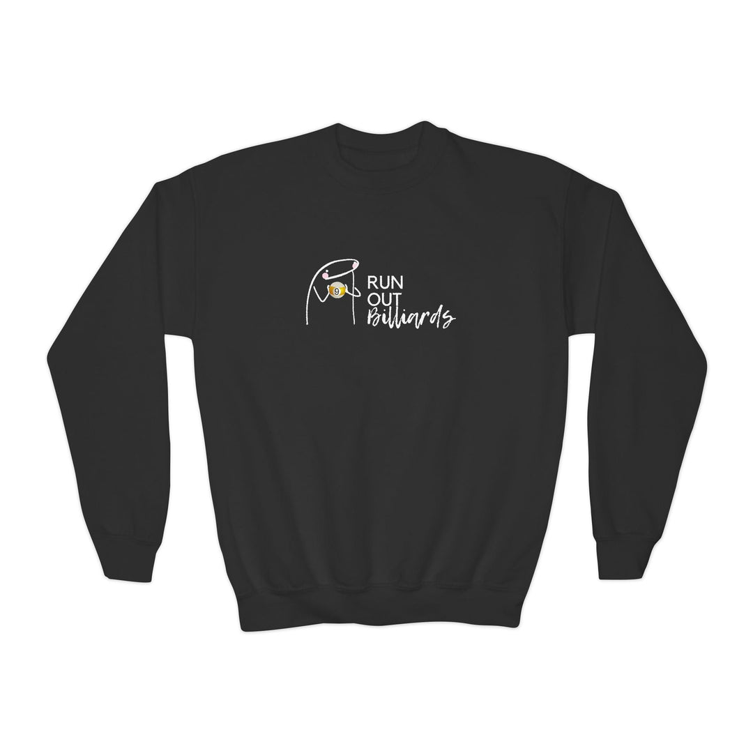 9 Ball Run Out Billiards - Unisex Youth Crewneck Sweatshirt - BFLY BILLIARDS