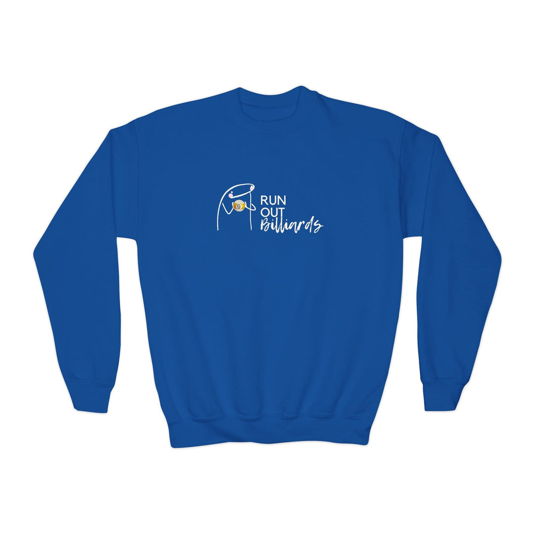 9 Ball Run Out Billiards - Unisex Youth Crewneck Sweatshirt - BFLY BILLIARDS