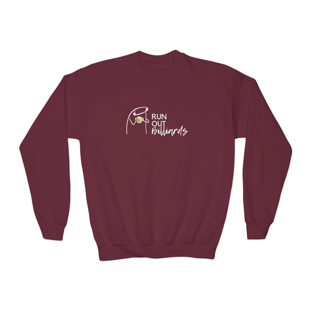 9 Ball Run Out Billiards - Unisex Youth Crewneck Sweatshirt - BFLY BILLIARDS