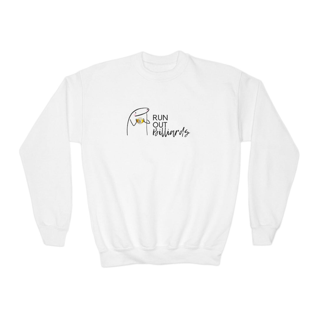 9 Ball Run Out Billiards - Unisex Youth Crewneck Sweatshirt - BFLY BILLIARDS