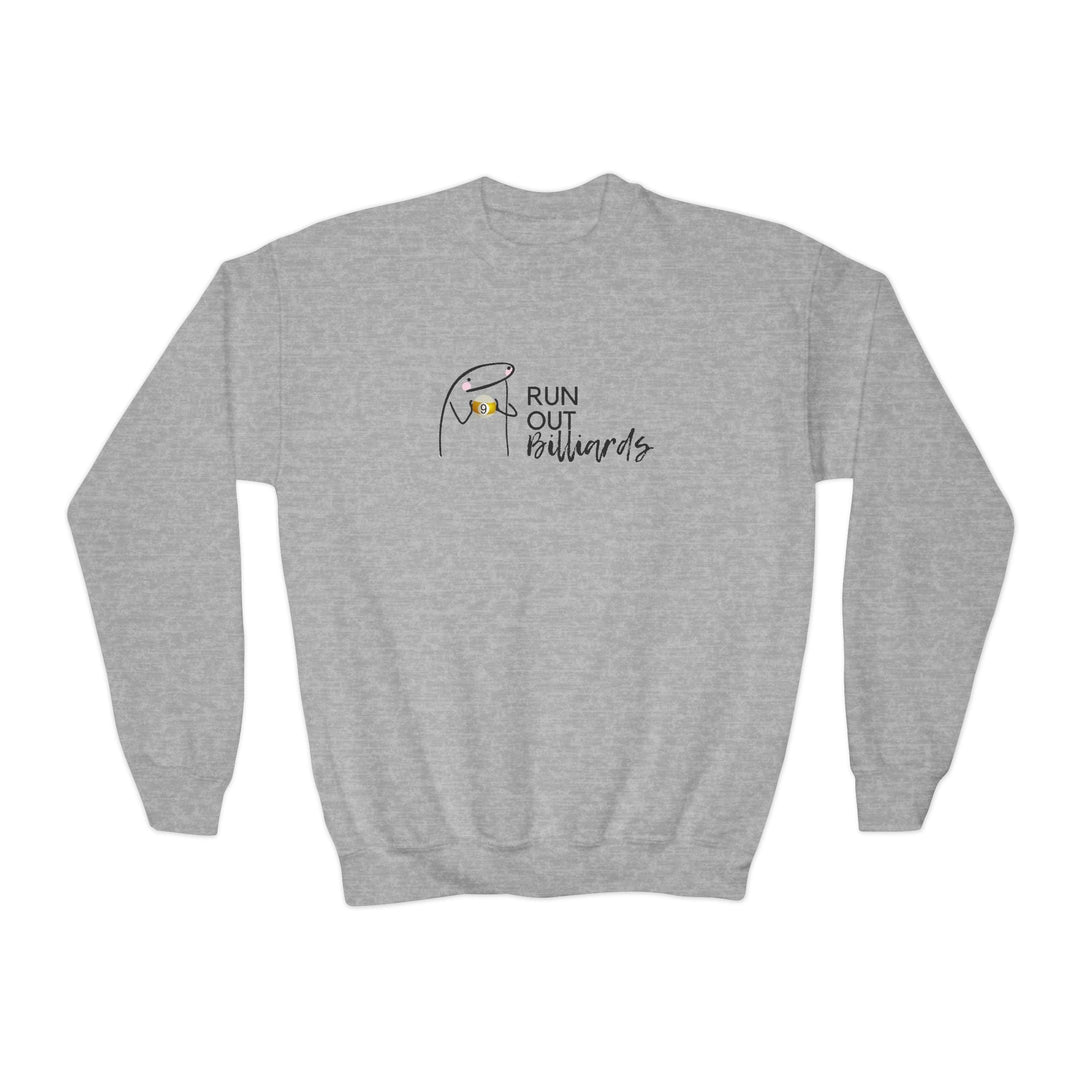 9 Ball Run Out Billiards - Unisex Youth Crewneck Sweatshirt - BFLY BILLIARDS