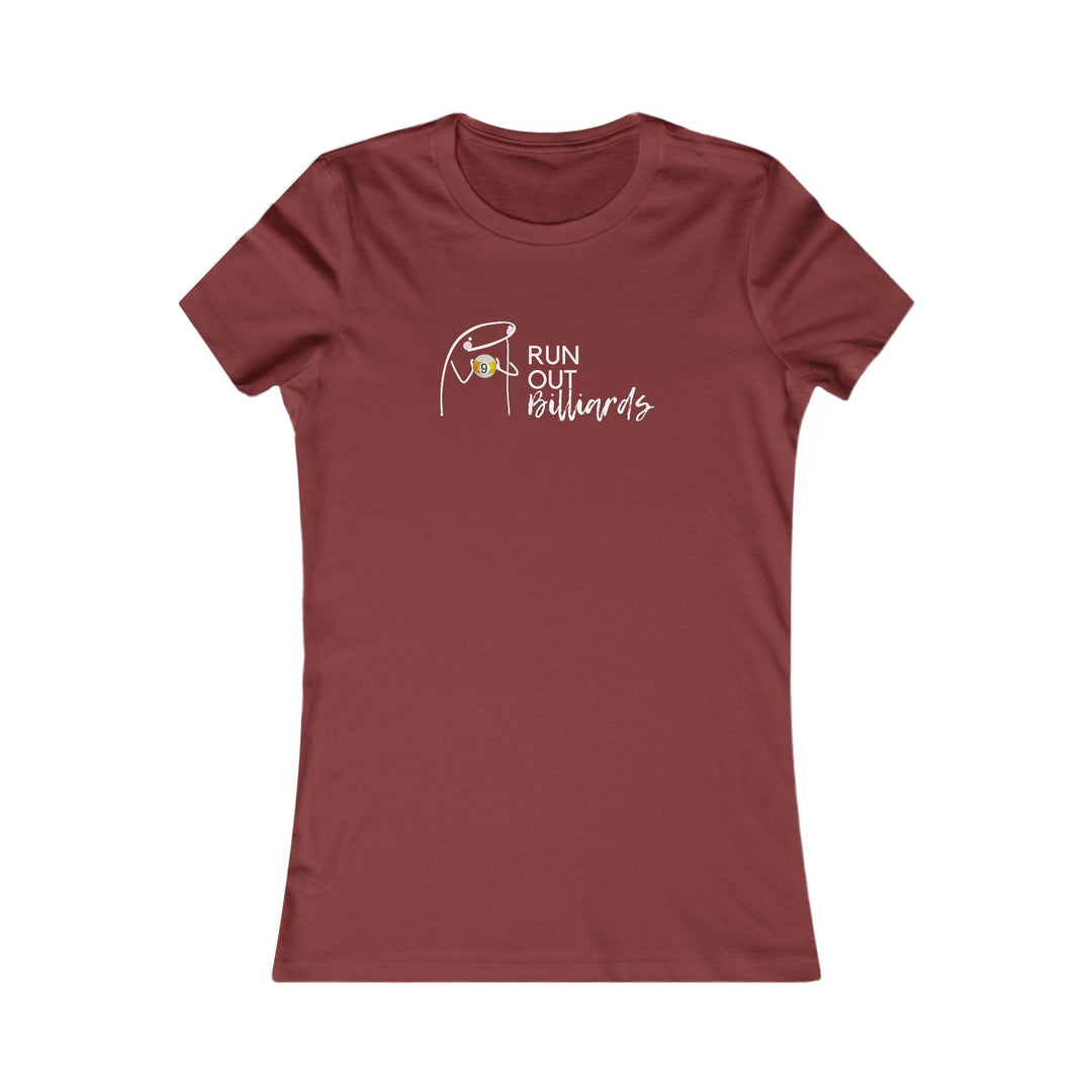 9 Ball Run Out Billiards - Women's Fitted Tee - BFLY BILLIARDS