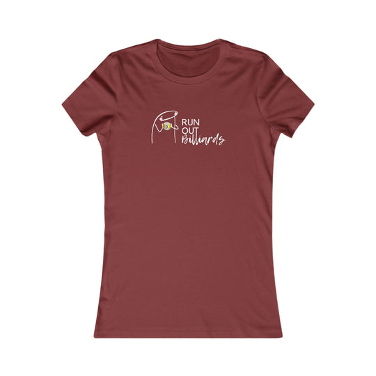 9 Ball Run Out Billiards - Women's Fitted Tee - BFLY BILLIARDS