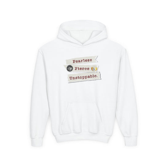 Fearless - Fierce - Unstoppable - Unisex Youth Pullover Hoodie