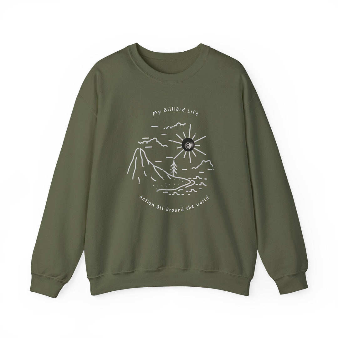 Action - Billiard Life - Unisex Crewneck Sweatshirt - BFLY BILLIARDS