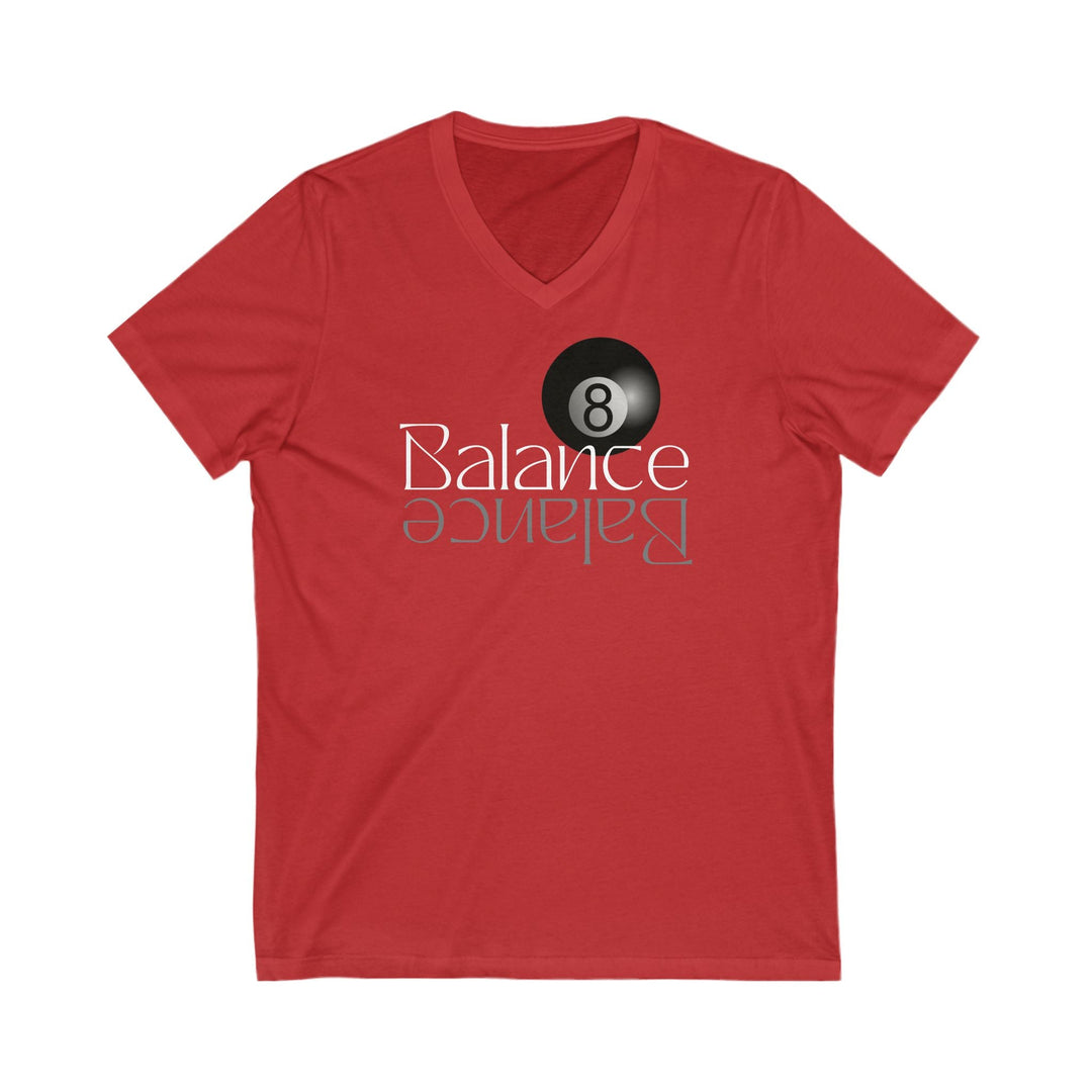 Balance 8 Ball Billiards - Unisex V - Neck Tee - BFLY BILLIARDS