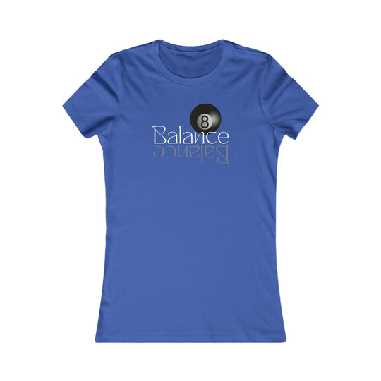 Balance 8 Ball Billiards - Women's Fitted Tee - BFLY BILLIARDS