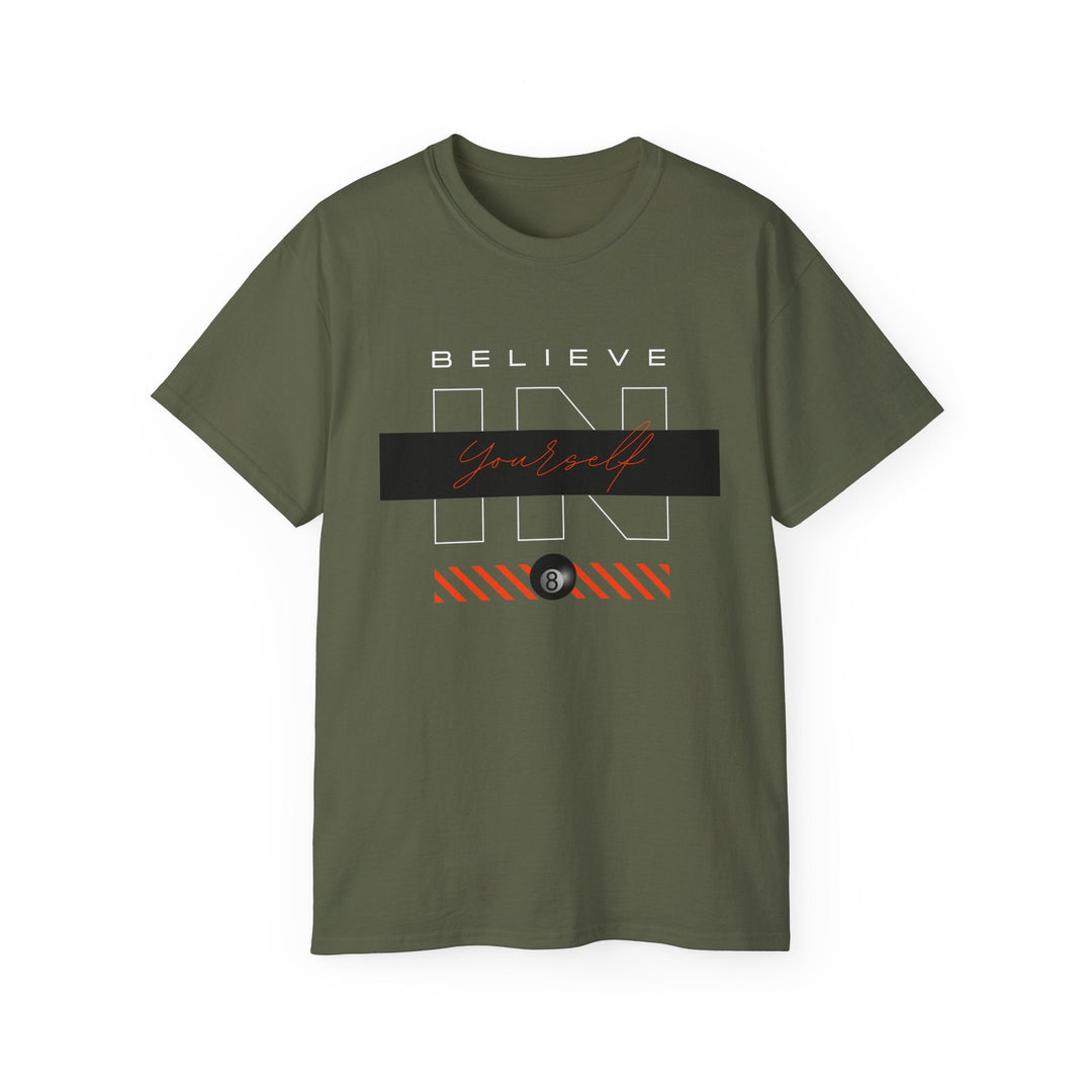 Believe in Yourself - 8 Ball - Unisex Cotton T-Shirt - BFLY BILLIARDS
