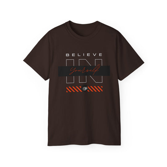 Believe in Yourself - 8 Ball - Unisex Cotton T-Shirt - BFLY BILLIARDS