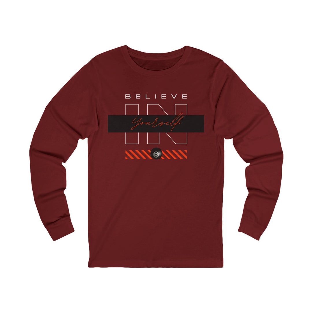 Believe in Yourself - 8 Ball - Unisex Long Sleeve Tee - BFLY BILLIARDS