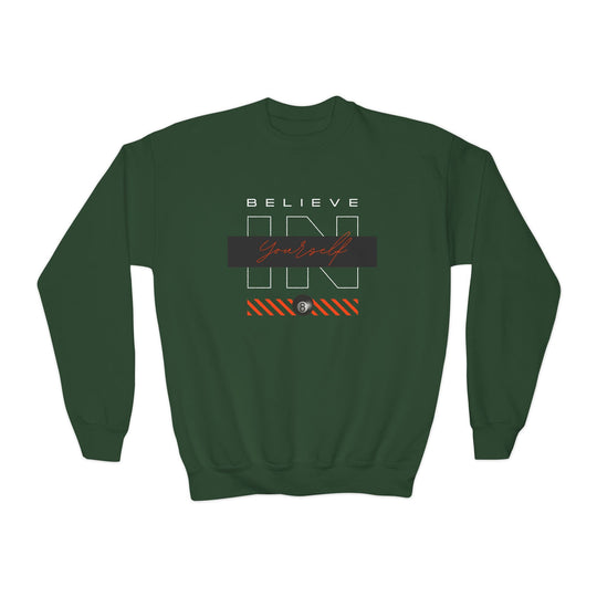 Believe in Yourself - 8 Ball - Unisex Youth Crewneck Sweatshirt - BFLY BILLIARDS