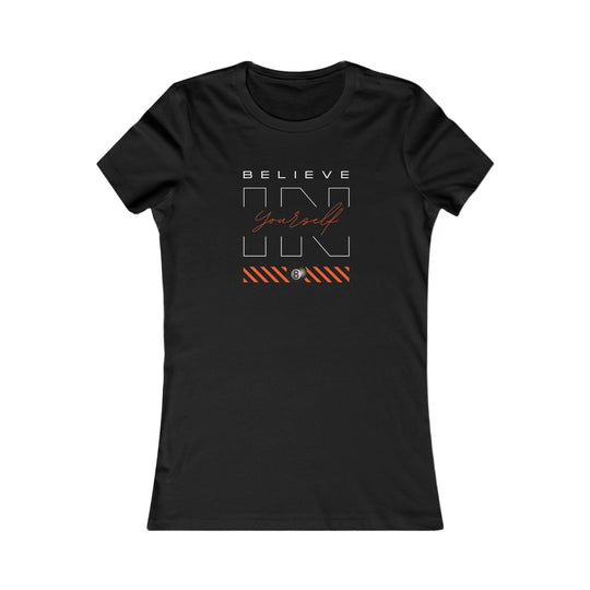 Believe in Yourself - 8 Ball - Women's Fitted Tee - BFLY BILLIARDS