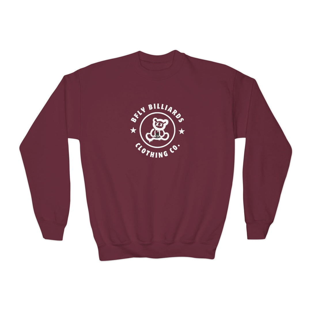 Bfly Billiards - Unisex Youth Crewneck Sweatshirt - BFLY BILLIARDS