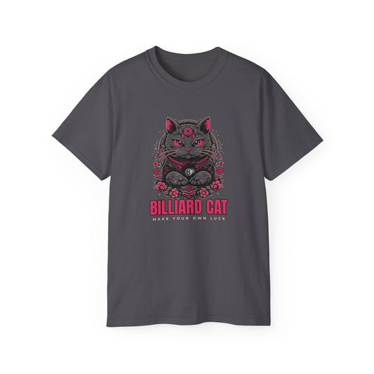 Billiard 8 Ball Cat - Unisex Cotton T-Shirt - BFLY BILLIARDS