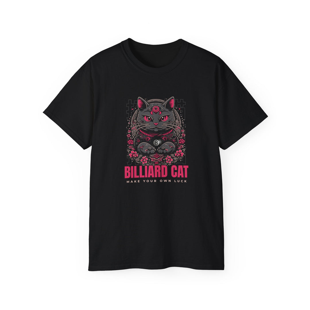 Billiard 8 Ball Cat - Unisex Cotton T-Shirt - BFLY BILLIARDS