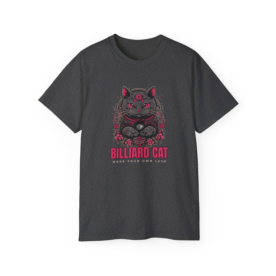 Billiard 8 Ball Cat - Unisex Cotton T-Shirt - BFLY BILLIARDS