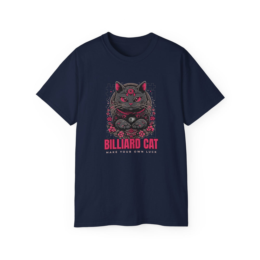 Billiard 8 Ball Cat - Unisex Cotton T-Shirt - BFLY BILLIARDS