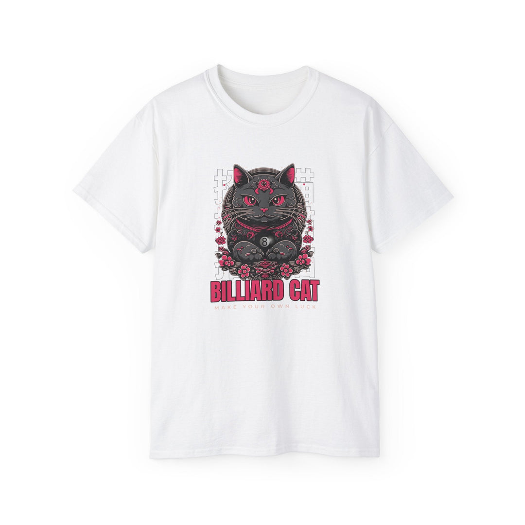 Billiard 8 Ball Cat - Unisex Cotton T-Shirt - BFLY BILLIARDS