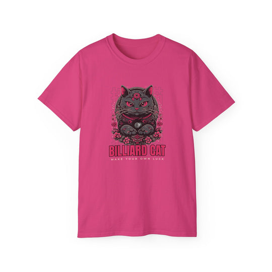 Billiard 8 Ball Cat - Unisex Cotton T-Shirt - BFLY BILLIARDS
