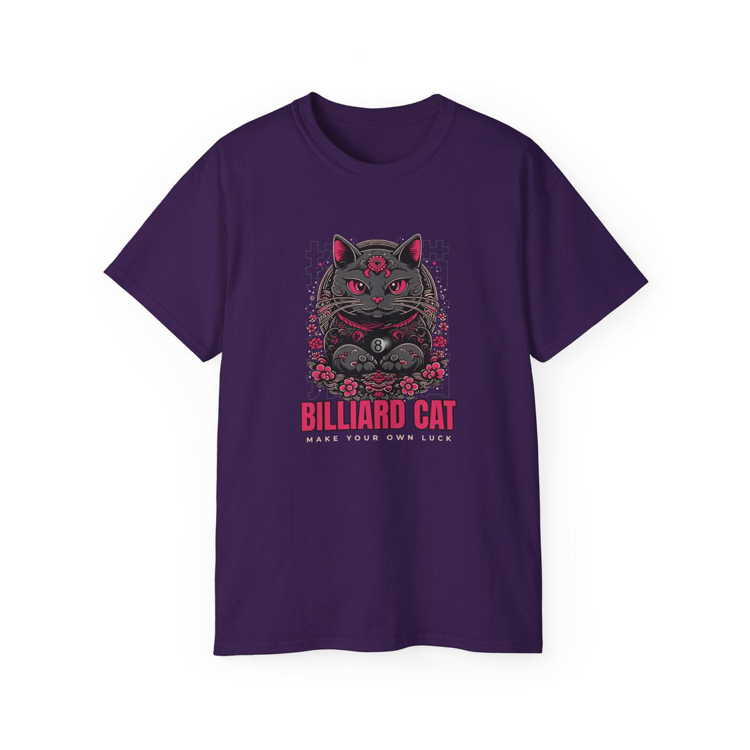 Billiard 8 Ball Cat - Unisex Cotton T-Shirt - BFLY BILLIARDS