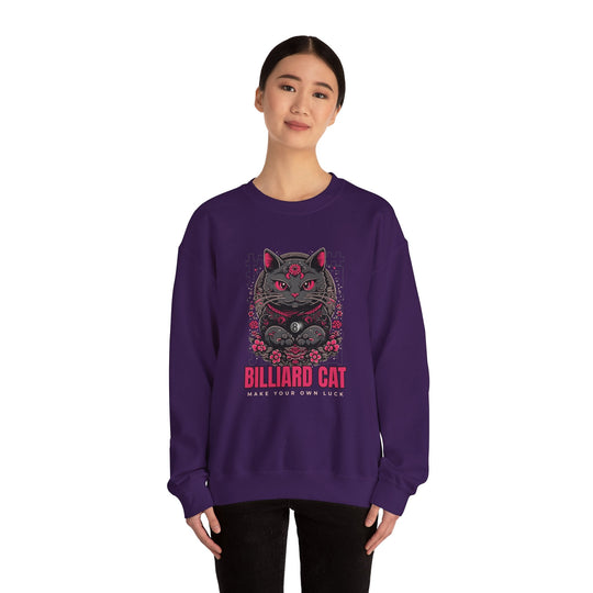 Billiard 8 Ball Cat - Unisex Crewneck Sweatshirt - BFLY BILLIARDS