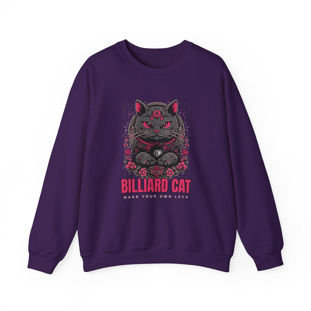 Billiard 8 Ball Cat - Unisex Crewneck Sweatshirt - BFLY BILLIARDS